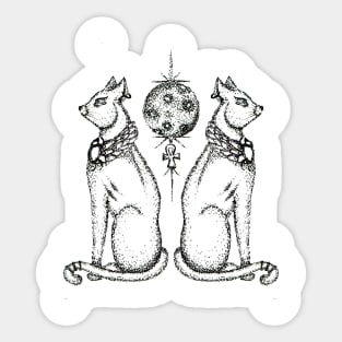 Egypt Cats Sticker